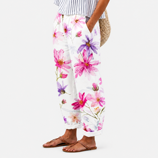Comfort Floral Garden Pants