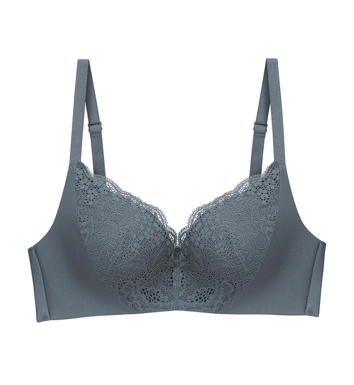 COMFORT TOUCH NON-WIRED PADDED BRA - GREY