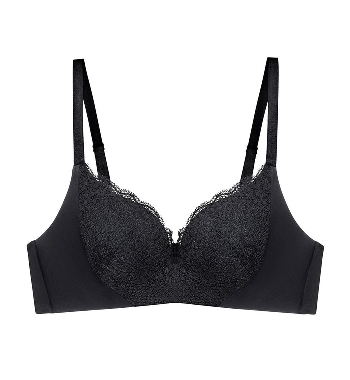 Comfort Touch Non-Wired Padded Bra - BLACK