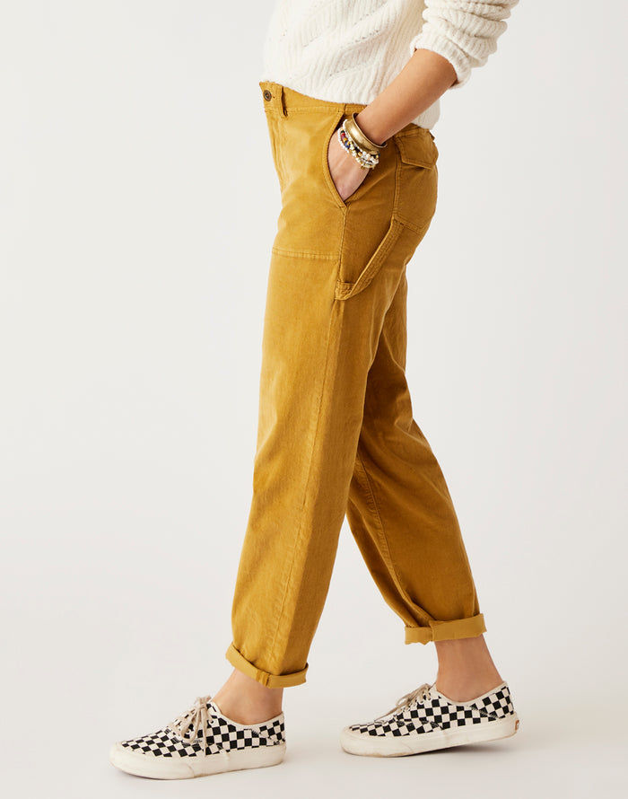 Corey Butter Pant: Wood - FINAL SALE