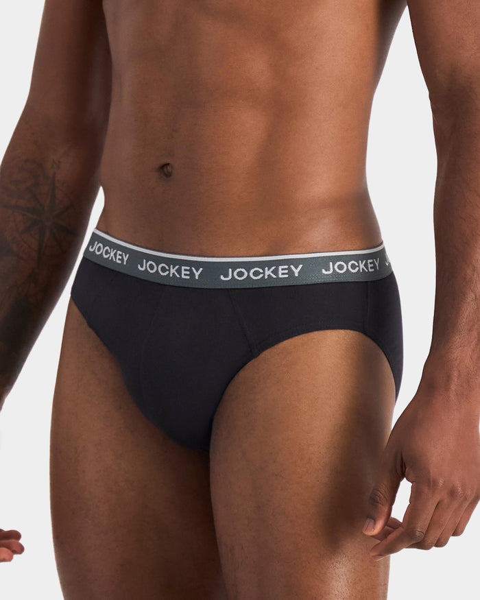 Cotton Brief 4pk - Black Assorted