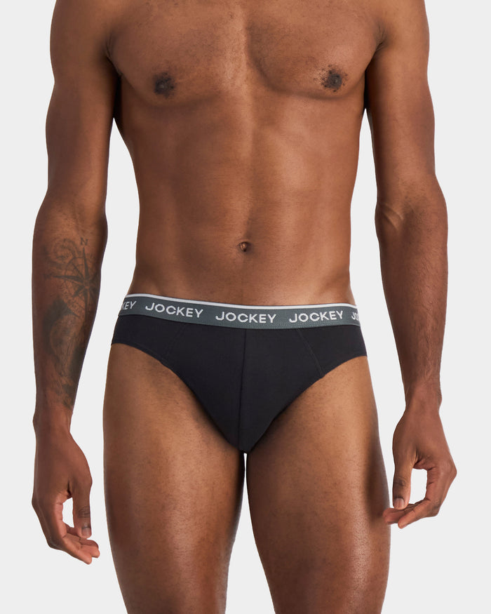 Cotton Brief 4pk - Black Assorted