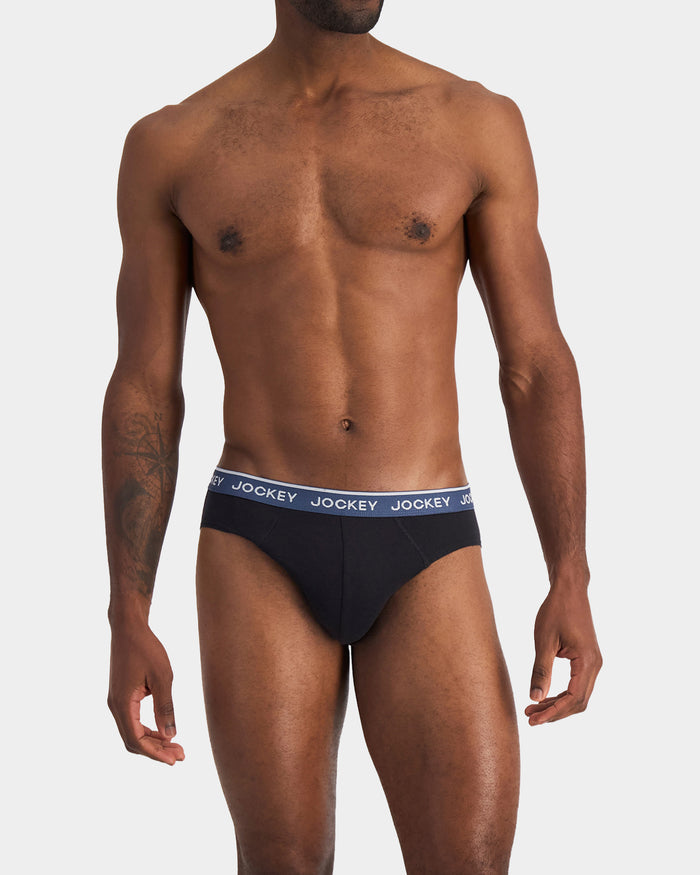 Cotton Brief 4pk - Black Assorted