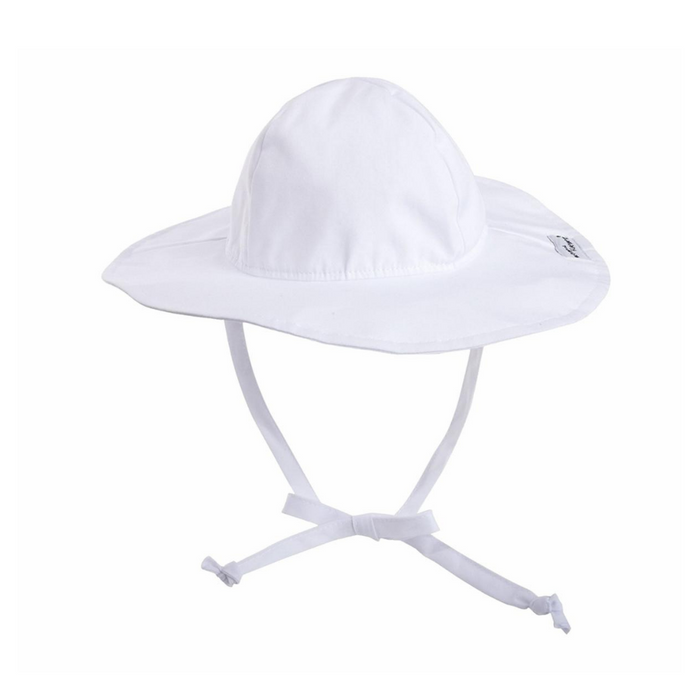 white cotton floppy sun hat