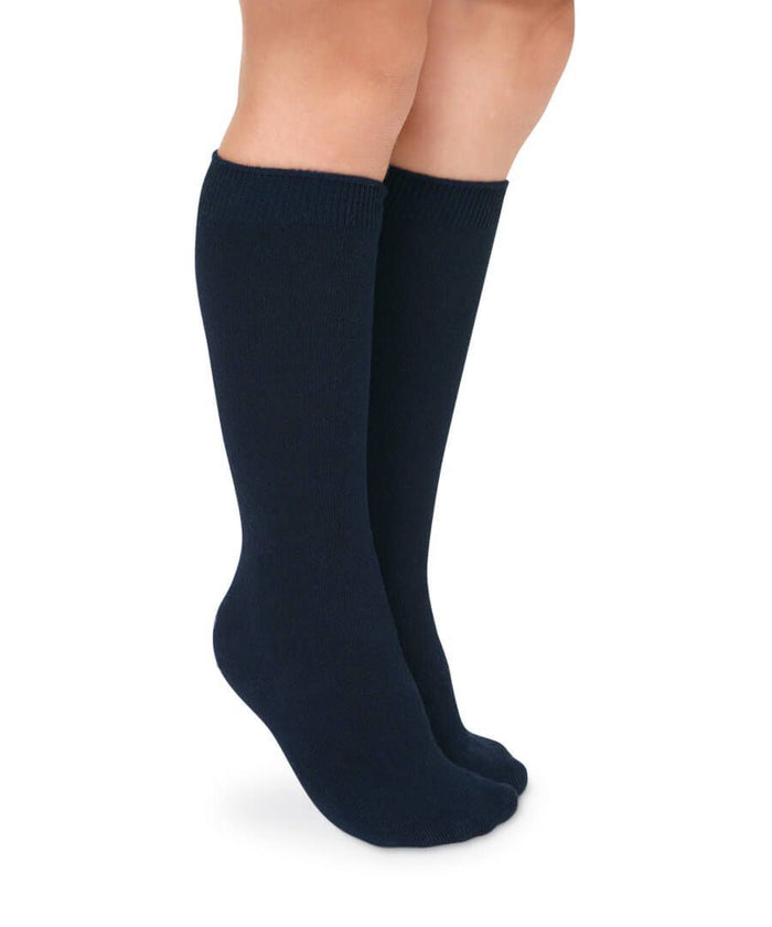navy knee high sock