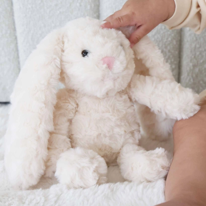 Cuddle Plush Bentley Bunny soft stuffed animal with floppy ears designed for hugging and comforting children