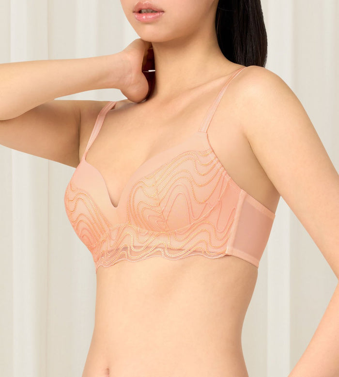 Curves Padded Bra - LT. BABY PINK