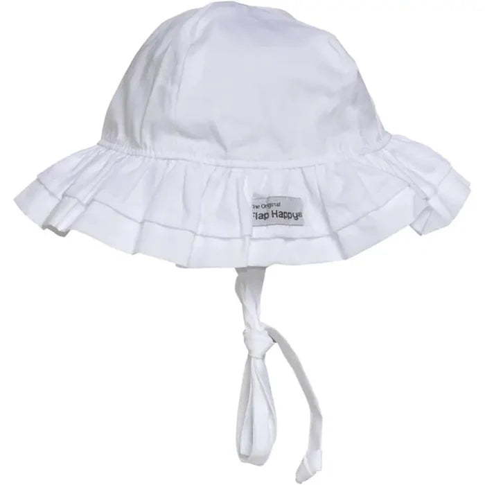 double white ruffle solid white