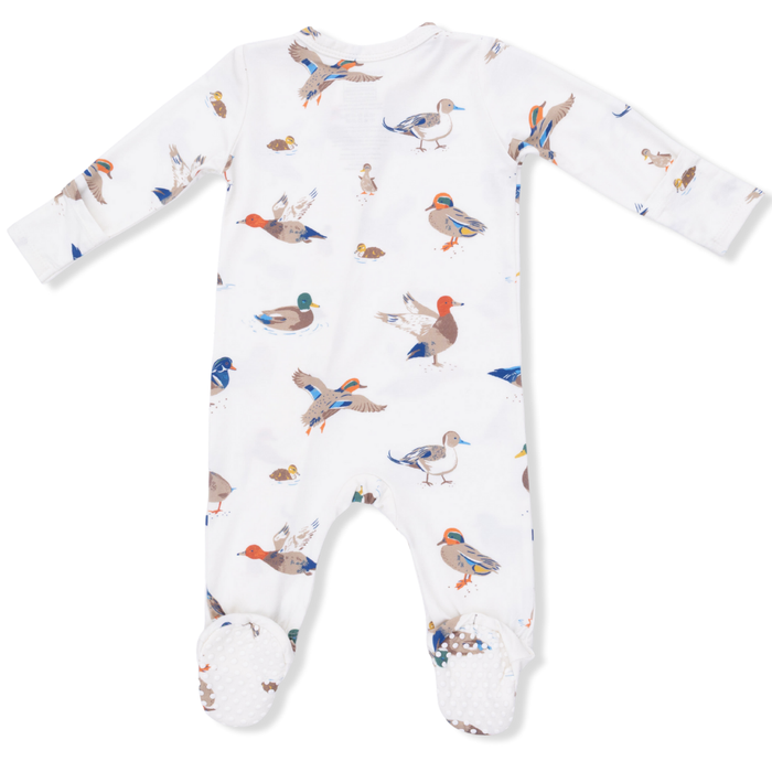 Ducks 2-Way Zipper Bamboo Footie