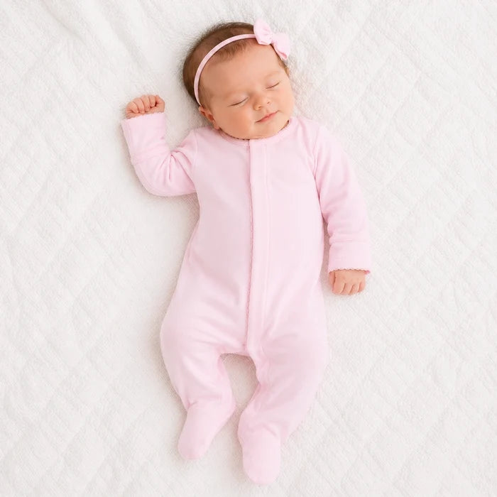 Essentials Solid Pink Footie