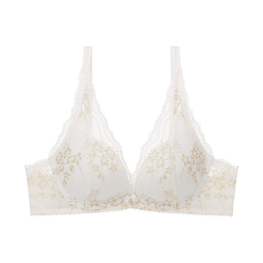 Eternal Bliss Wired Push Up Deep V Bra - SILK WHITE