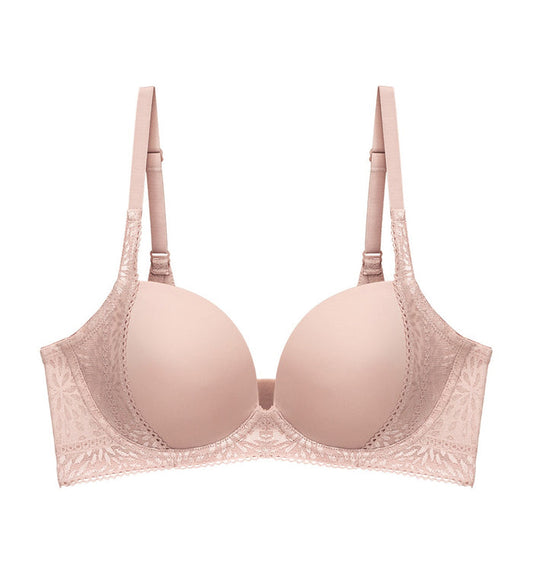 EVERYDAY CHARM DEEP V NON-WIRED PUSH UP BRA - SHADOW GREY