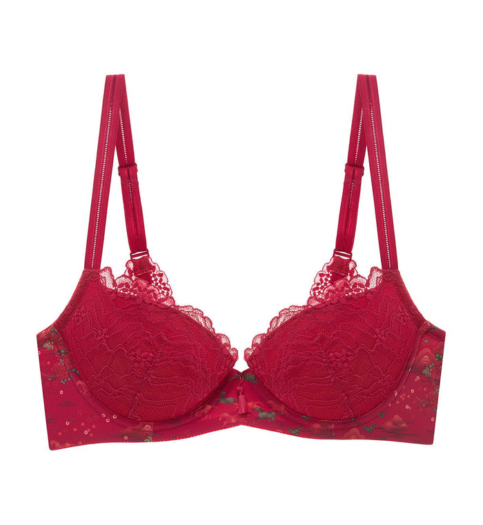 FeiFei Ruan Collaboration Wired Push Up Bra - ROSSO MASAI
