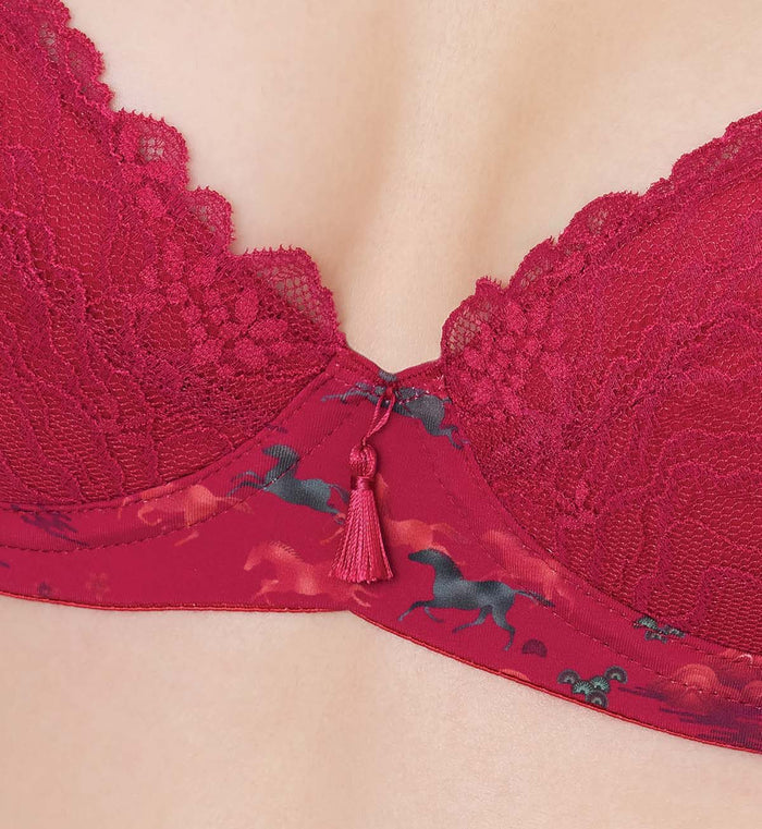 FeiFei Ruan Collaboration Wired Push Up Bra - ROSSO MASAI