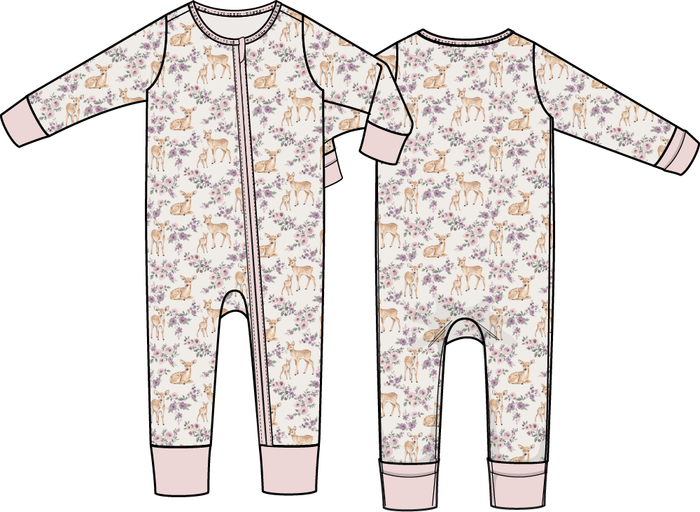 Floral Deer Convertible Romper