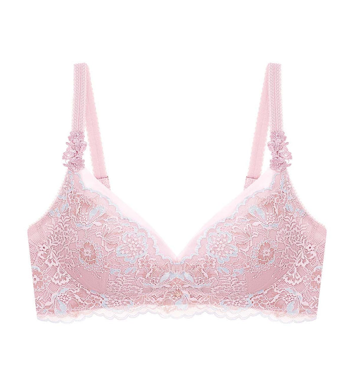 Florale Azalea Lace Non-Wired Padded Bra - PEROLA