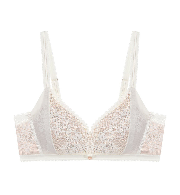 FLORALE DYNASTY NON-WIRED PADDED BRA - VANILLE