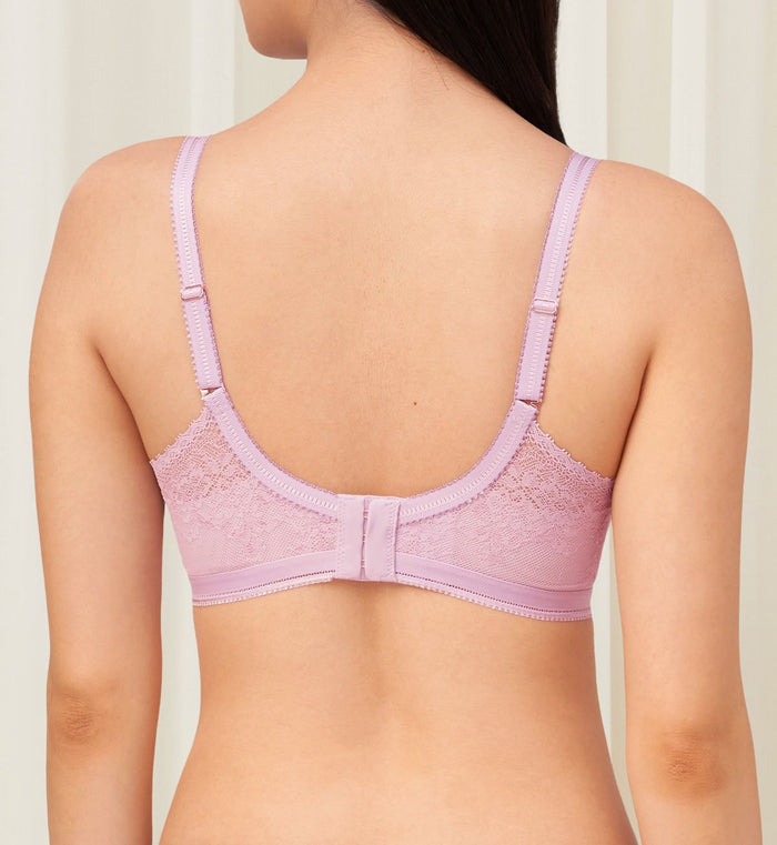 FLORALE DYNASTY NON-WIRED PADDED BRA - FAIR ORCHID