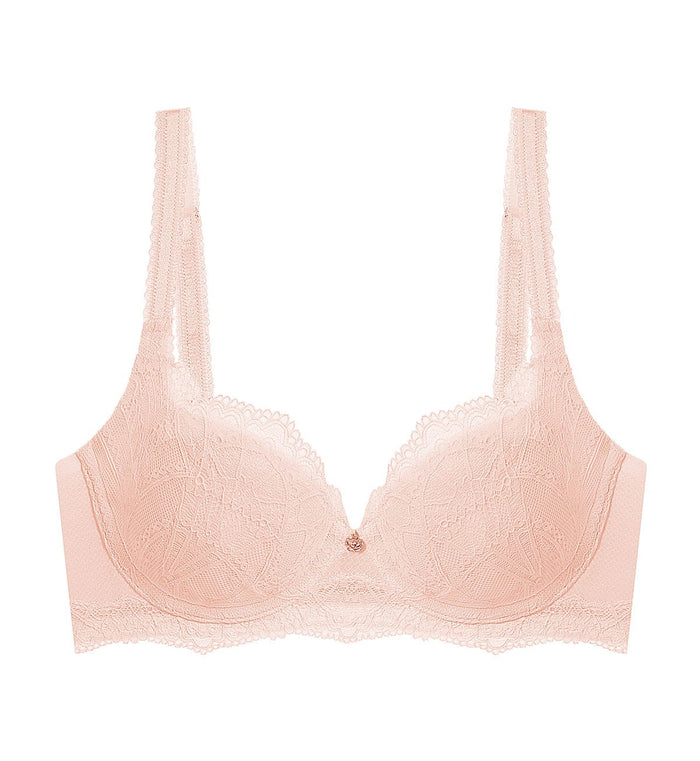 Florale Graceful Wired Push Up Bra - SOFT MAUVE