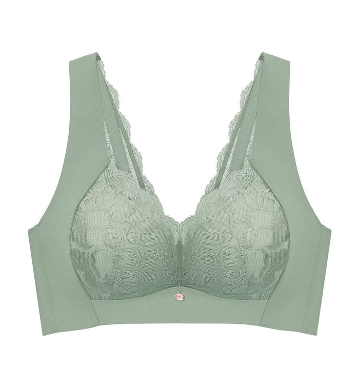 FLORALE MUDAN NON-WIRED PADDED BRA - ABSTINTHE