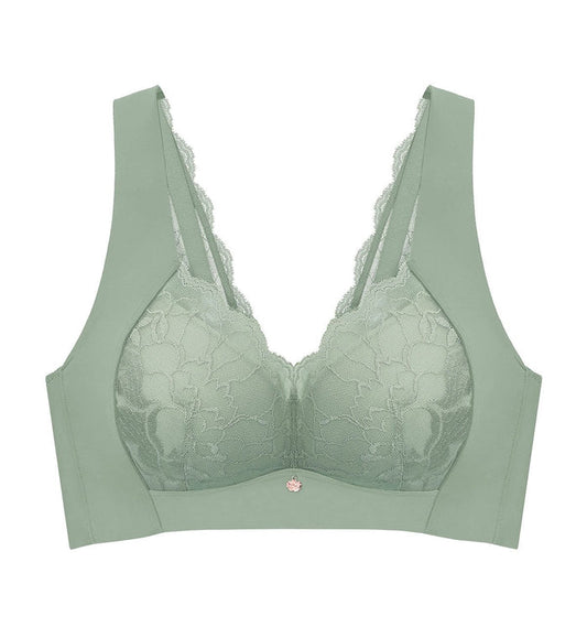 FLORALE MUDAN NON-WIRED PADDED BRA - ABSTINTHE