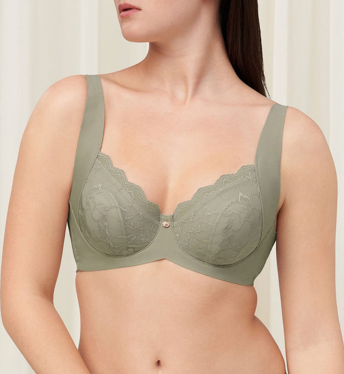 FLORALE MUDAN WIRED BALCONY BRA - ABSTINTHE