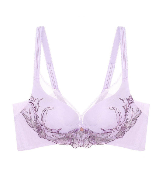 FLORALE ORCHID NON-WIRED PADDED BRA - STARDUST LILAC
