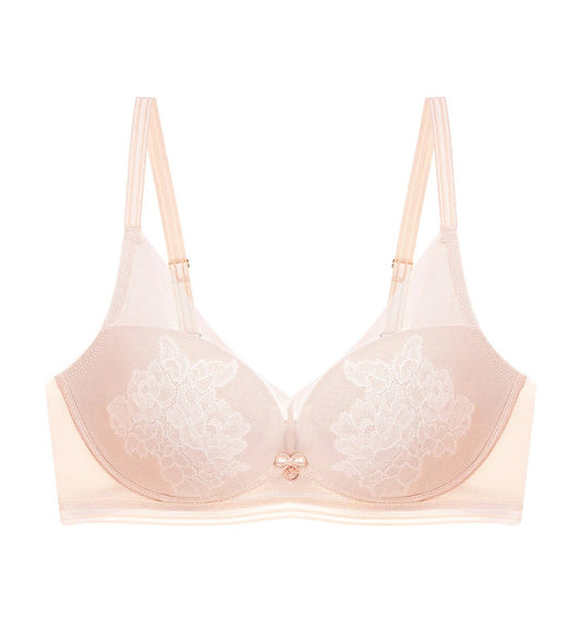 FLORALE PAEONIA NON-WIRED PADDED BRA - MAUVE
