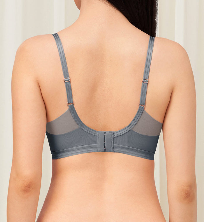 FLORALE PAEONIA NON-WIRED PADDED BRA - GREY