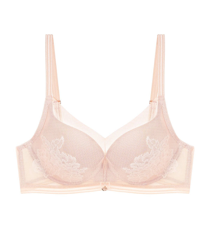 FLORALE PAEONIA WIRED BALCONY BRA - MAUVE