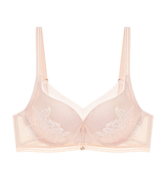 FLORALE PAEONIA WIRED BALCONY BRA - MAUVE