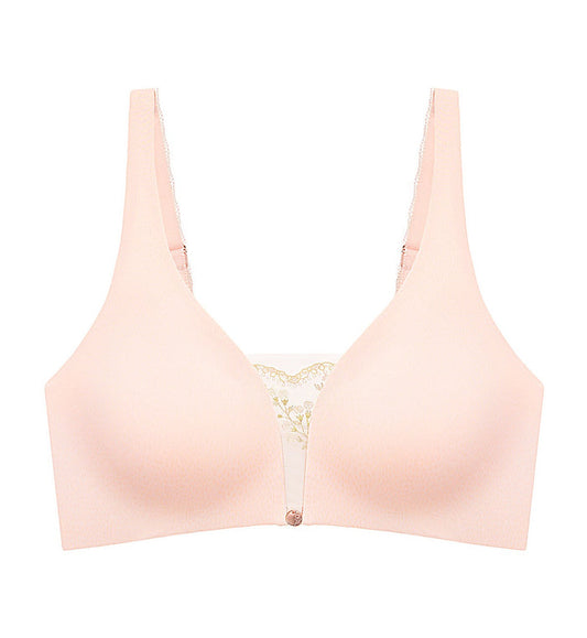 Florale Poui Non-Wired Padded Bra - NUDE PINK