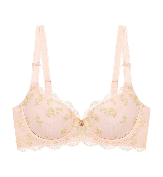 Florale Poui Wired Push Up Bra - NUDE PINK