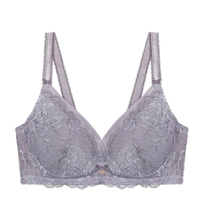 FLORALE WILD PEONY NON-WIRED PADDED BRA - MORANDI GREY