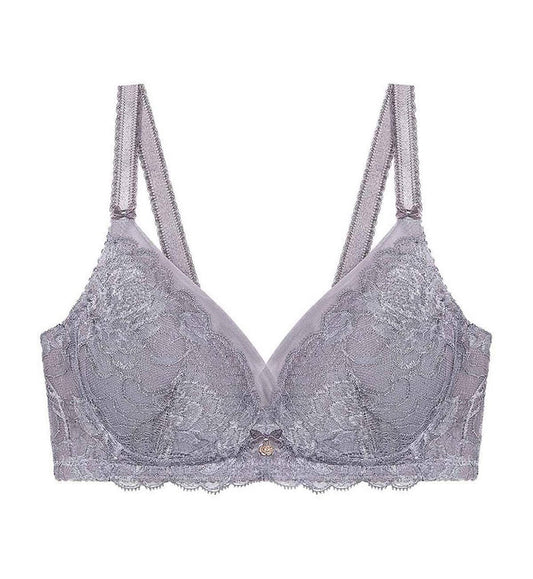 FLORALE WILD PEONY NON-WIRED PADDED BRA - MORANDI GREY