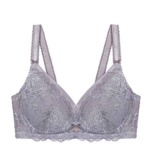FLORALE WILD PEONY NON-WIRED PADDED D+ BRA - MORANDI GREY