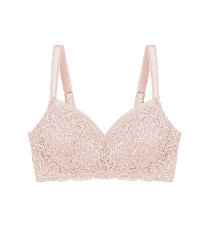 FLORALE WILD PEONY NON-WIRED PADDED D+ BRA - SOFT MAUVE