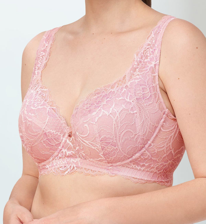 Florale Wild Peony Wired Padded Bra - OPAL PINK