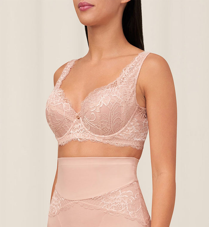 FLORALE WILD PEONY WIRED PADDED BRA - SOFT MAUVE