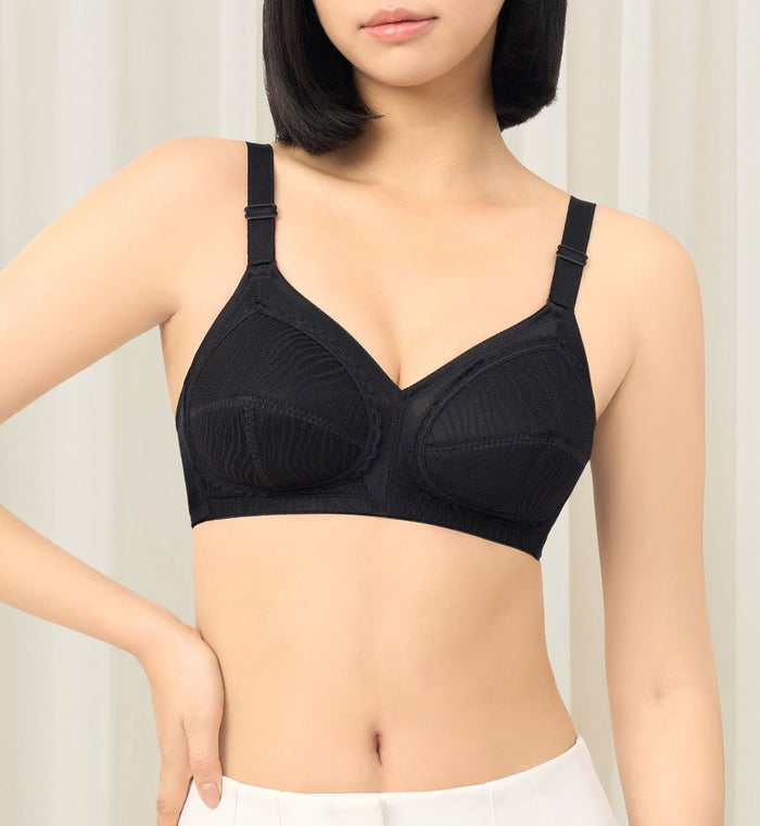 Form & Beauty 075 Non-Wired Padded Bra - BLACK