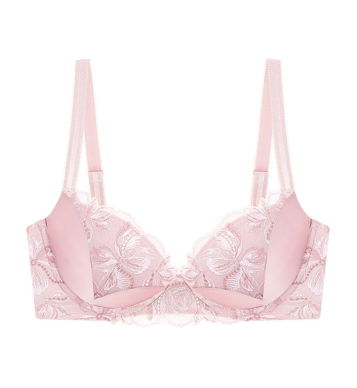 French Romance Wired Push Up Bra - ROSE