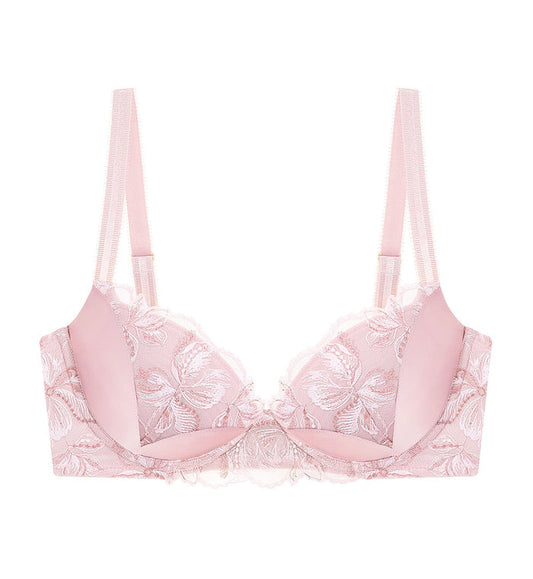 French Romance Wired Push Up Bra - ROSE