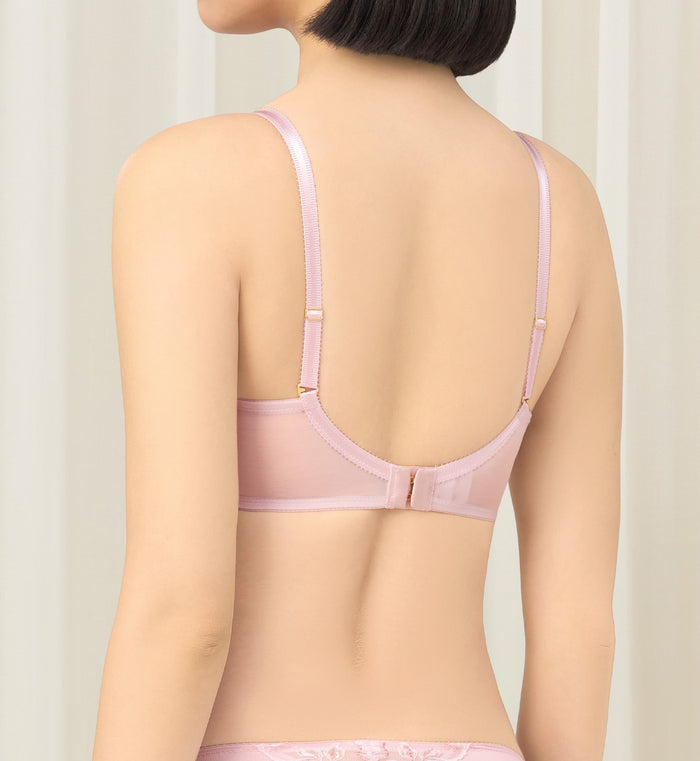 French Romance Wired Push Up Bra - ROSE