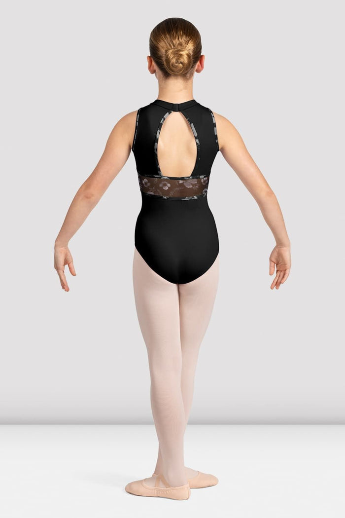 Girls Macie Floral Halterneck Leotard - BLOCH EU