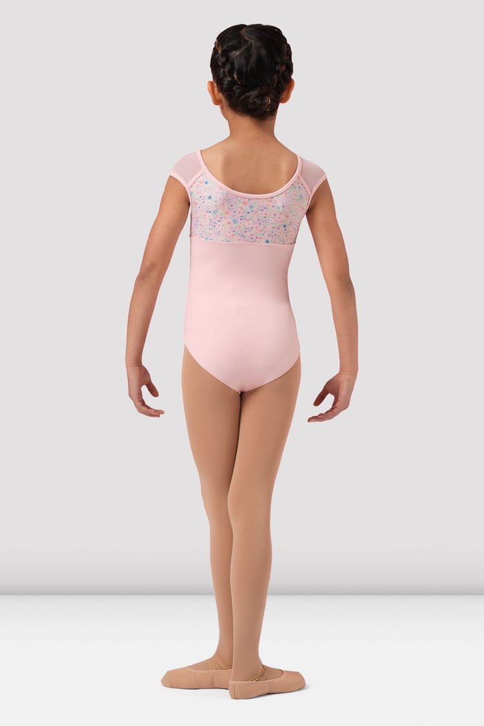 Girls Mirella Ditsy Floral Cap Sleeve Leotard - BLOCH EU