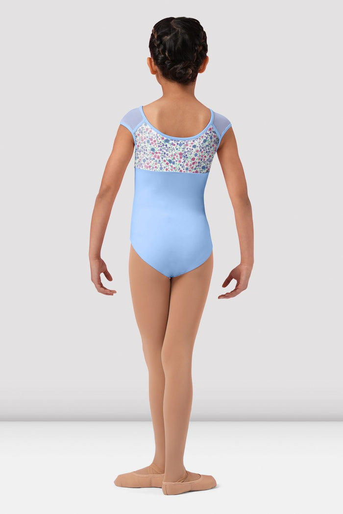 Girls Mirella Ditsy Floral Cap Sleeve Leotard - BLOCH EU