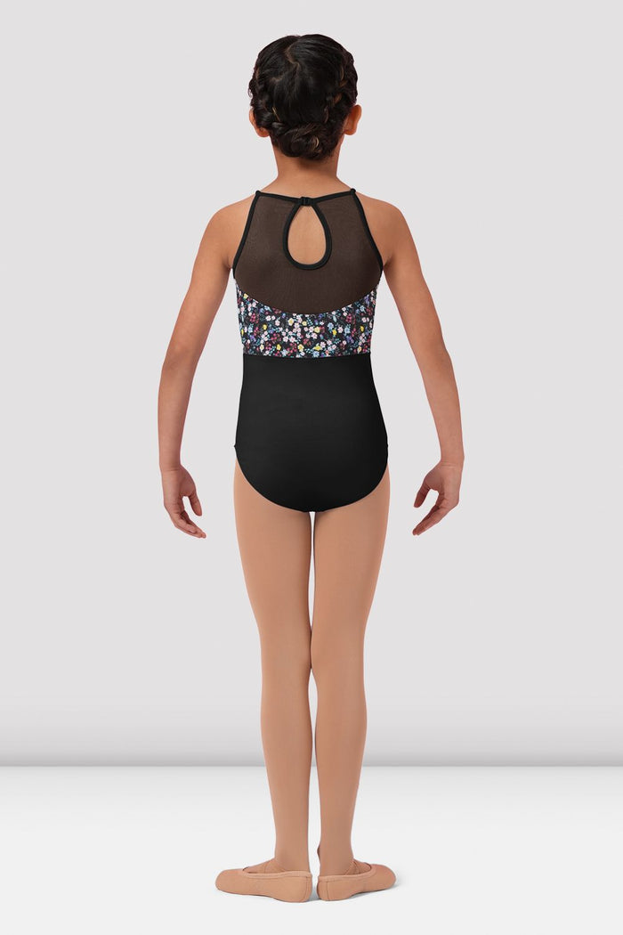 Girls Mirella Ditsy Floral Halterneck Leotard - BLOCH EU