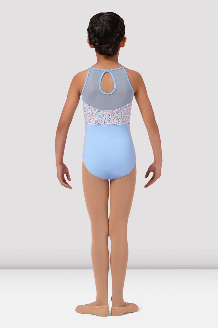Girls Mirella Ditsy Floral Halterneck Leotard - BLOCH EU