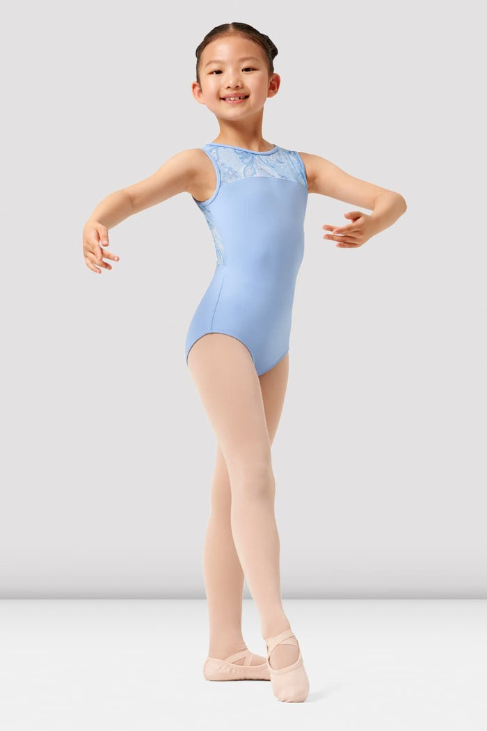 Girls Mirella Paisley Mesh Back Leotard - BLOCH EU