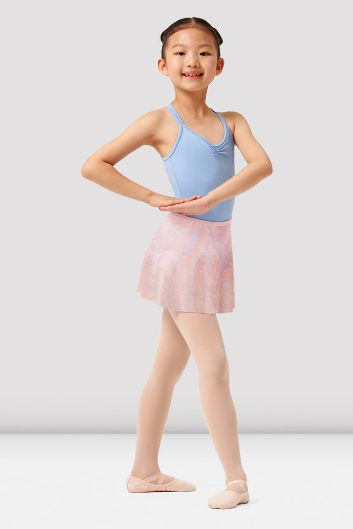 Girls Mirella Paisley Printed Mesh Skirt - BLOCH EU
